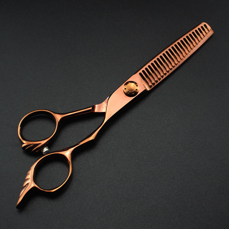 japan 440c 6 '' Bronze cut hair scissors cutting barber makas haircut scissor thinning shears hairdressing scissors