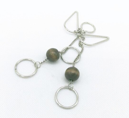 Iq Touw Metalen Houten Puzzel Logic Brain Teaser String Puzzels Spel Voor Volwassenen Kids: Model 18