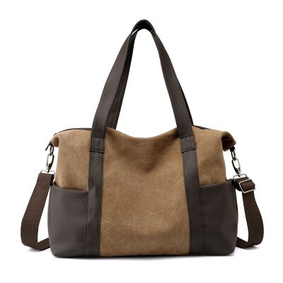 Women's handbag,LOSMILE Canvas large Totes Shoulder Bag Hobo Bags: Chocolate