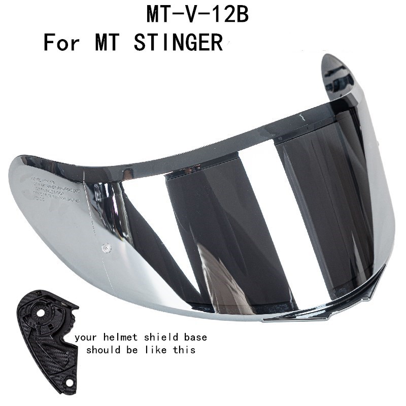 MT Helmet visor replacement wind shield for MT THUNDER 3 SV STINGER helmet original MT equipments: Dark Grey
