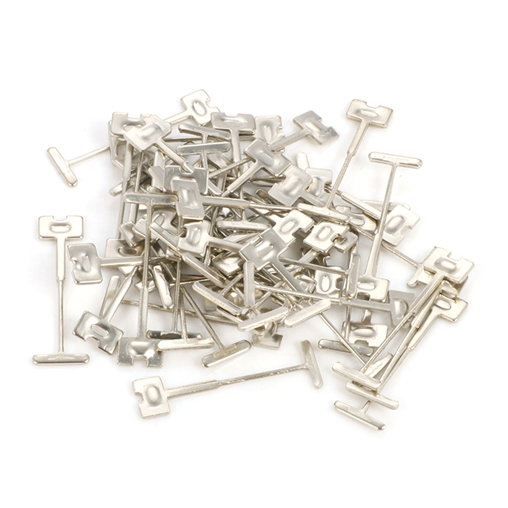 50 Pieces Tile Leveling System Practical Tile Leveling Steel Needles Reusable Replacement T-Pins for Floors Installation