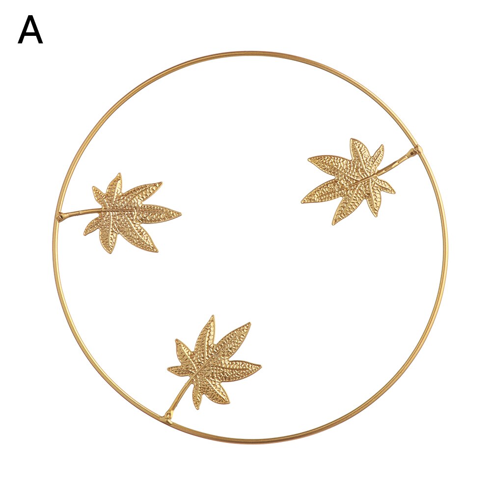 Luksus smijern veggheng ornament måke rund ginkgo blad bakgrunn veggdekorasjon stue vegg hjemmeinnredning: type-a