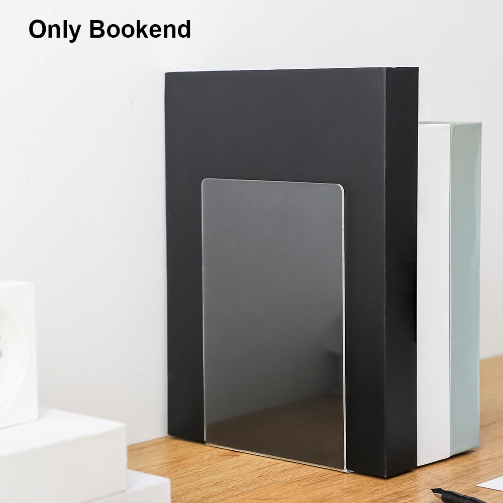 Skrivebord arrangør gjennomsiktig akryl lesebok slutt hjemme skole støtte stativ bibliotek solid student l form fil divider