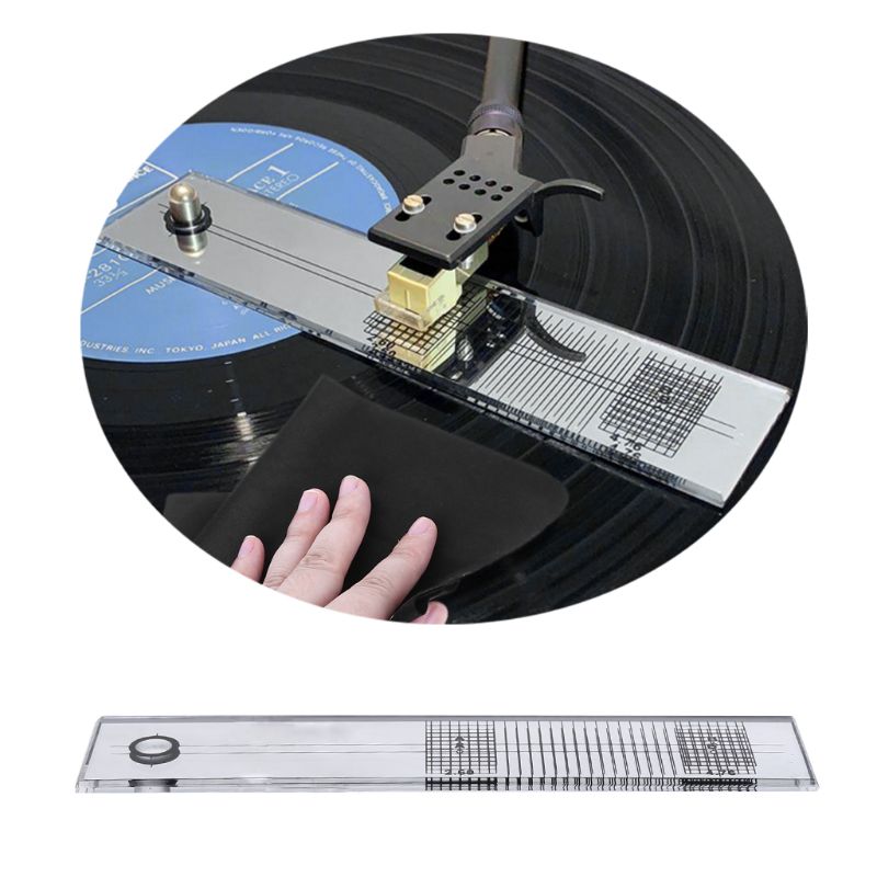 Lp Vinyl Cartridge Stylus Azimuth Compensatie Hoek Kalibratie Gauge Aanpassing Heerser Voor Fonograaf Draaischijf