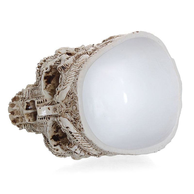 3 Styles Hand Carved Human Skull Flower Pot Vase Bowl Succulent Plant Planter Container Garden Home Halloween Decor