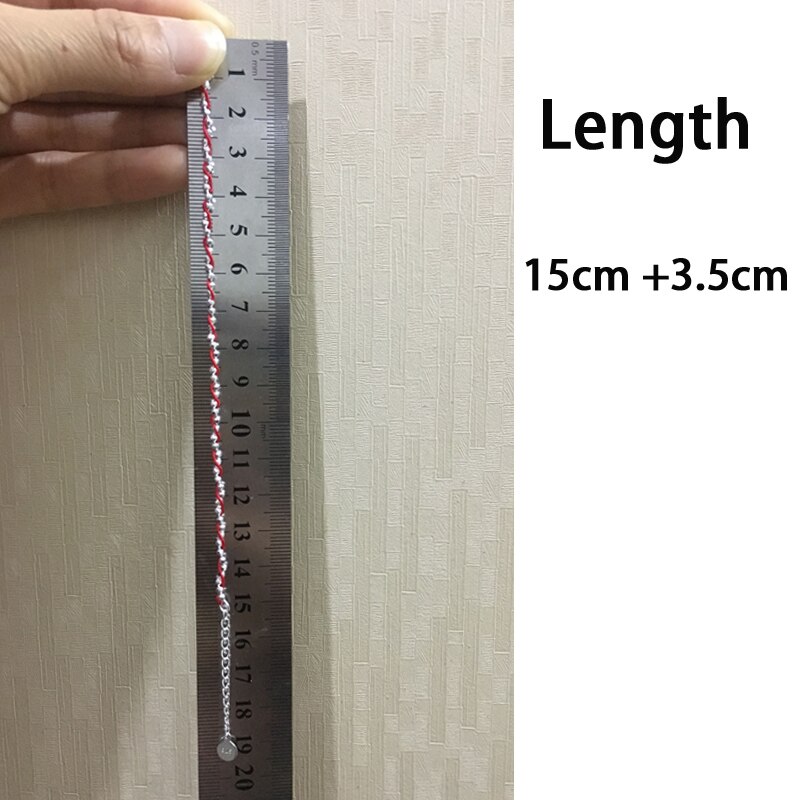 La Monada Bead Surround Rode Draad Voor Hand 925 Sterling Zilveren Armband Rode Draad String Touw Armbanden Voor Vrouwen Zilver 925