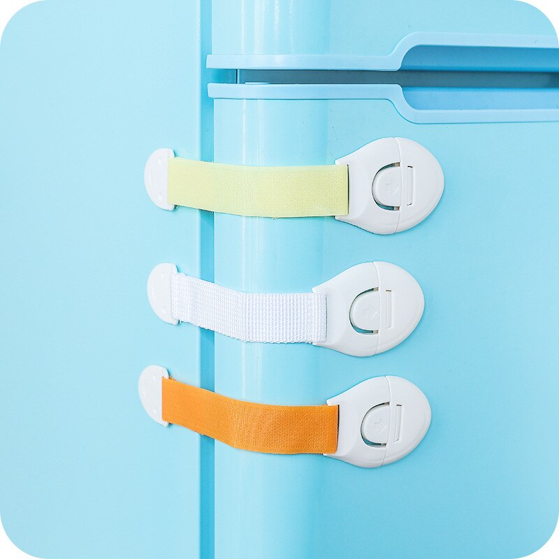 Serrure de tiroir en plastique pour enfants, 6 pièces, verrouillage de porte de réfrigérateur, fenêtre de toilette, sangles de sécurité pour enfants,