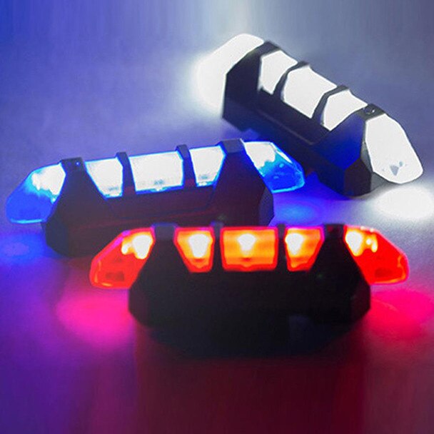 Fiets Licht Led Achterlicht Achterlichten Fietsen 5 Led Usb Oplaadbare Bike Staart Waarschuwingslampje Achter Veiligheid
