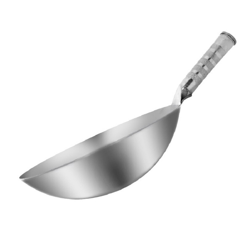 Wok Pan 34Cm Keuken Potten Koken Wok Non-stick Niet-Coating Roestvrijstalen Pan Kookgerei Compatibel vaatwasser