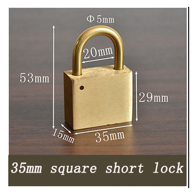 Solid Brass Padlock Multifunctional Door Lock Safety Waterproof Antirust Never Rust Security Outdoor Pure Copper Lock: Blue