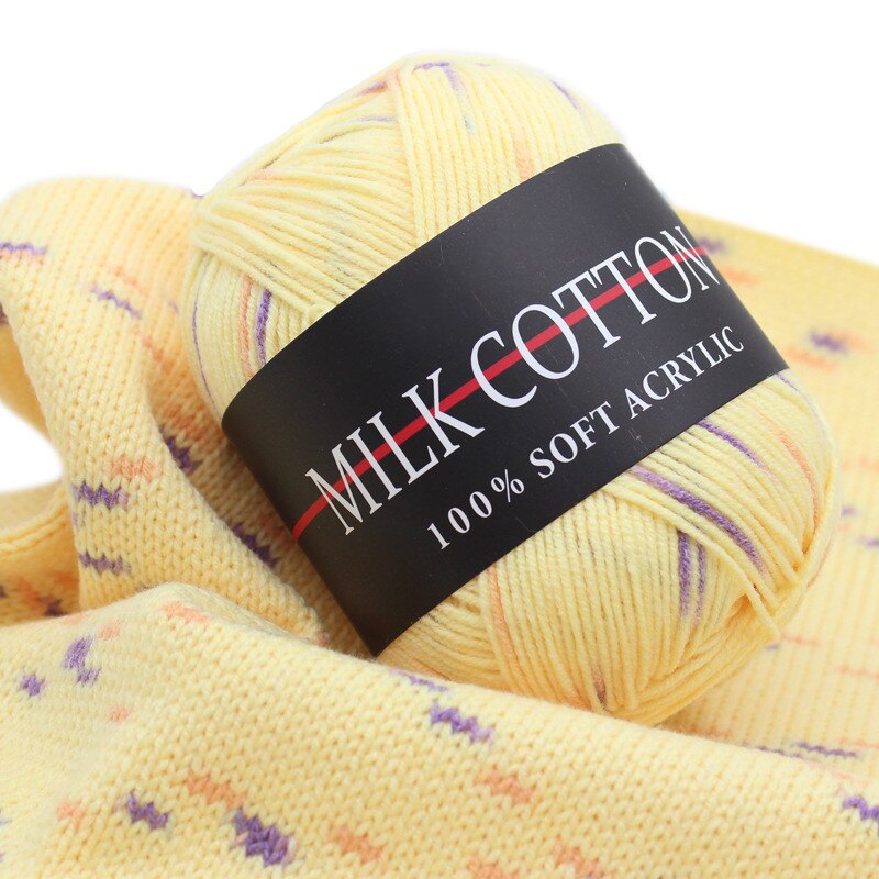 1pc=50g Milk Cotton Combed Yarn Soft Crochet Yarn Baby Yarn Crochet for Hand Knitting Wool Scarf Hand Knitting DIY Sweater