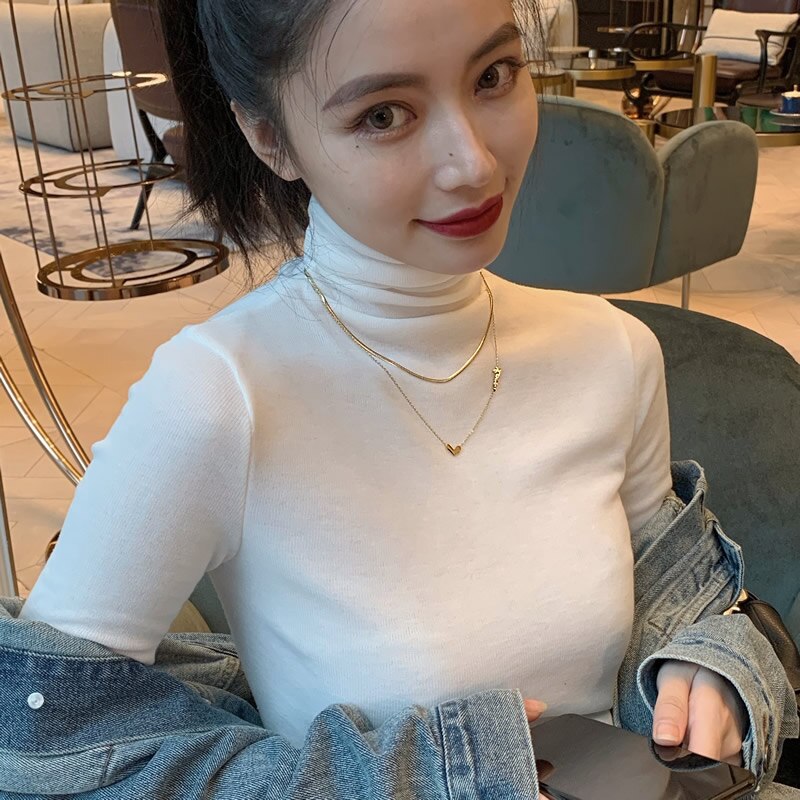 Klassieke Perzik Hart Dubbele Gouden Titanium Staal Korte Ketting Voor Vrouw Mode Sexy Meisje Sleutelbeen Keten Koreaanse Luxe Sieraden