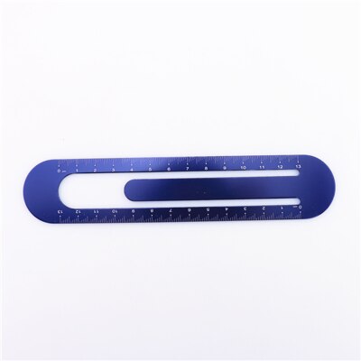 Tutu rustfrit stål metal lineal metrisk regel præcision dobbeltsidet måleværktøj 15cm h0105: Mørkeblå