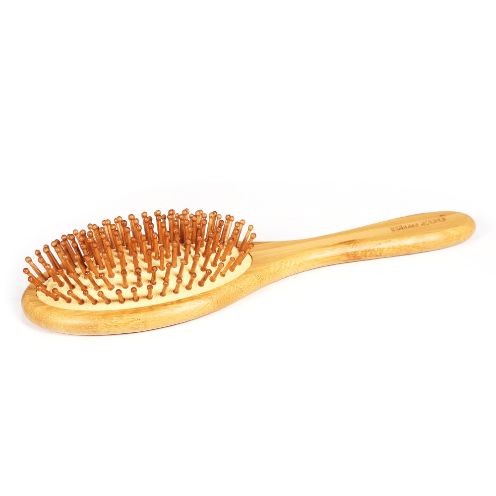 1Pc Bamboo Wooden Bristle Needle Massage Scalp Anti-static Natural Bamboo Hair Brush Comb Improve Hair Growth Prevent Hair Loss