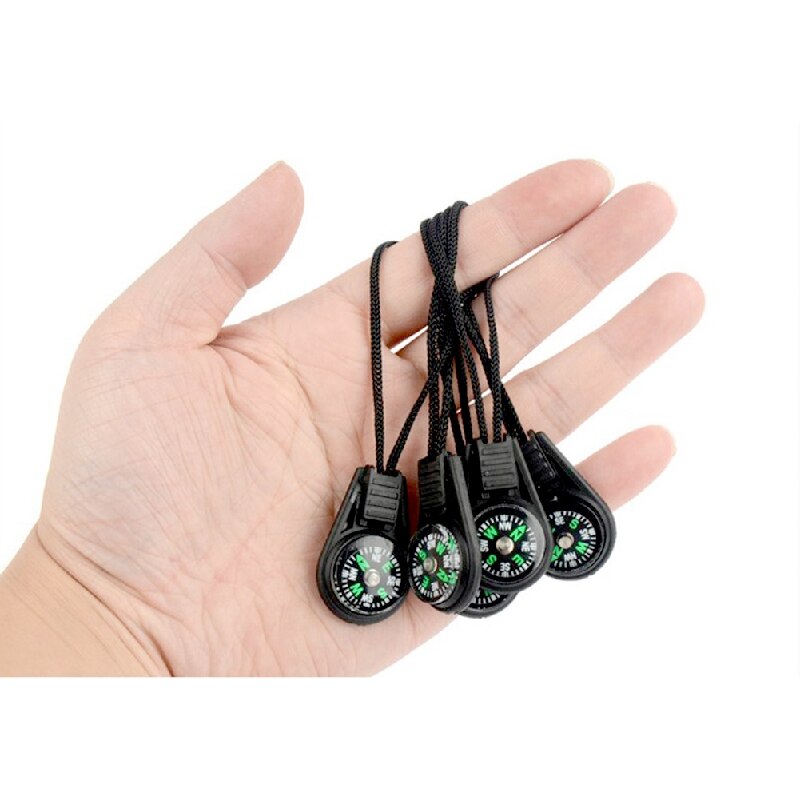 2PCS Mini Compass Small Bean Needle Outdoor Camping Head Apply Zipper H7Q8