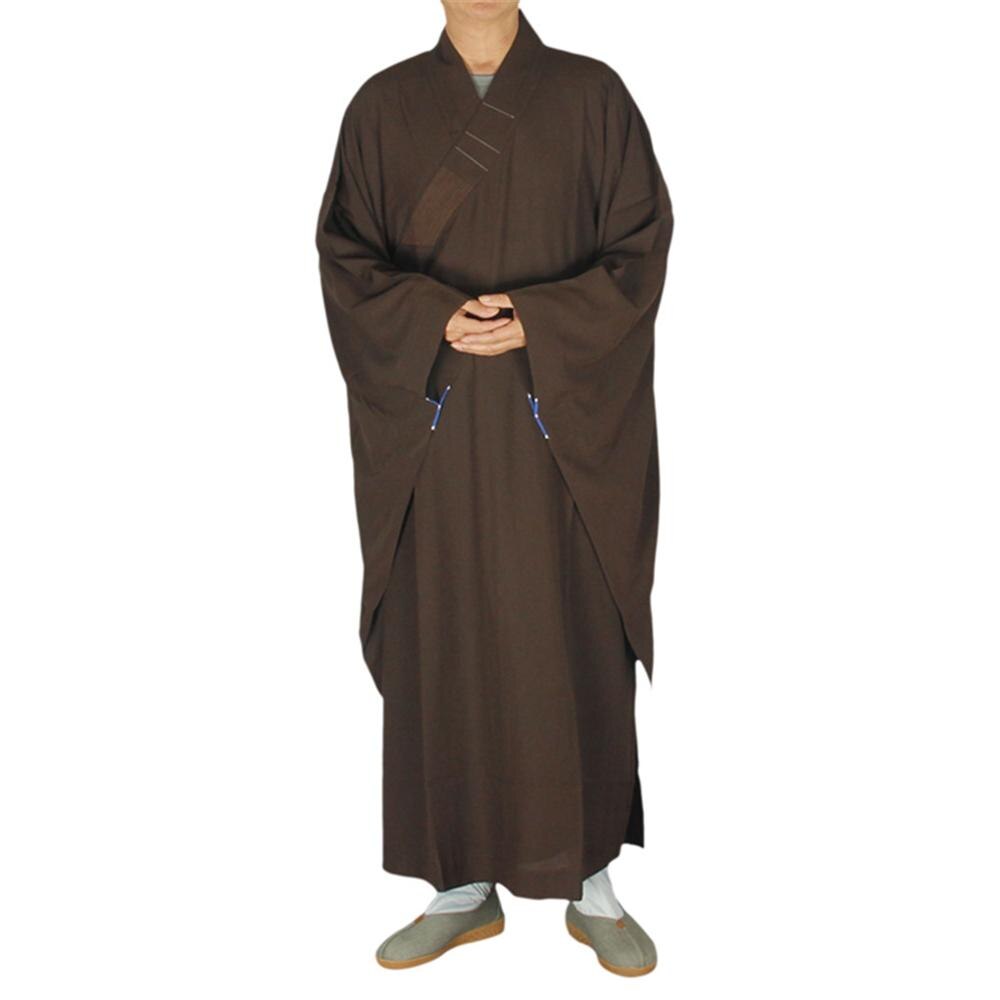 Shanghai Story buddhist Wooden hooks suits clothes lay clothing Monk robes Brown lay Bodhisattva brand Training Uniform Suit: Brown / 4XL