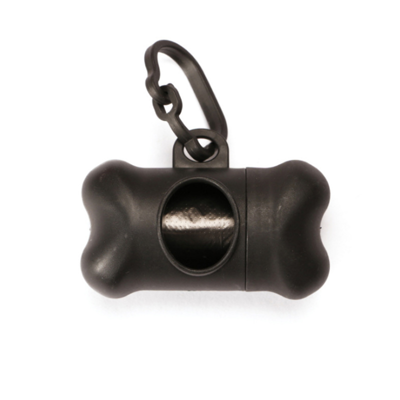 Perro mascota residuos bolsa portátil dispensador de residuos para perros titular de la bolsa de perro caca Scooper bolsas perros de compañía Pooper Scooper mascotas suministros: Black