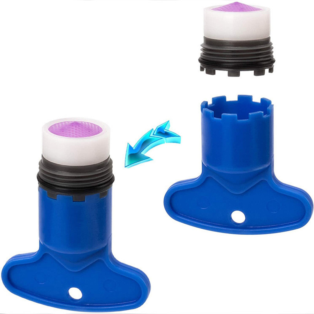 Kunststoff Praktische Wasserhahn Belüfter Reparatur Schlüssel mit Bubbler Filter Wasserhahn Belüfter Schlüssel klopfen Werkzeug Schäumer Entfernung Schlüssel Instrument