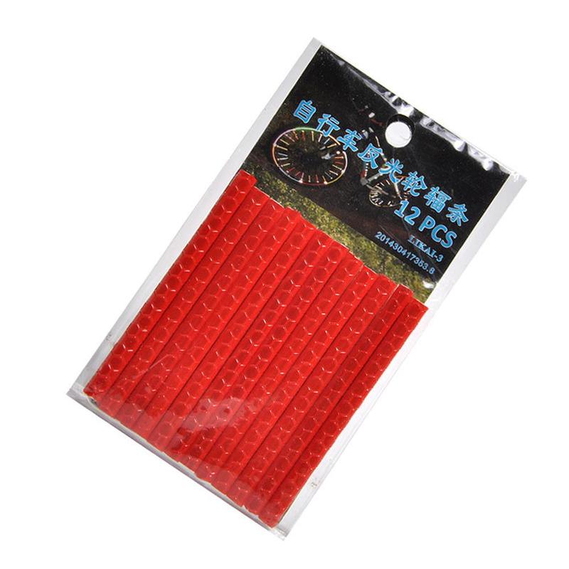 Sykkel sykkel sykling eiker hjul reflektor sikkerhetsfyller strømpe reflekterende  m7 p 2: Rød