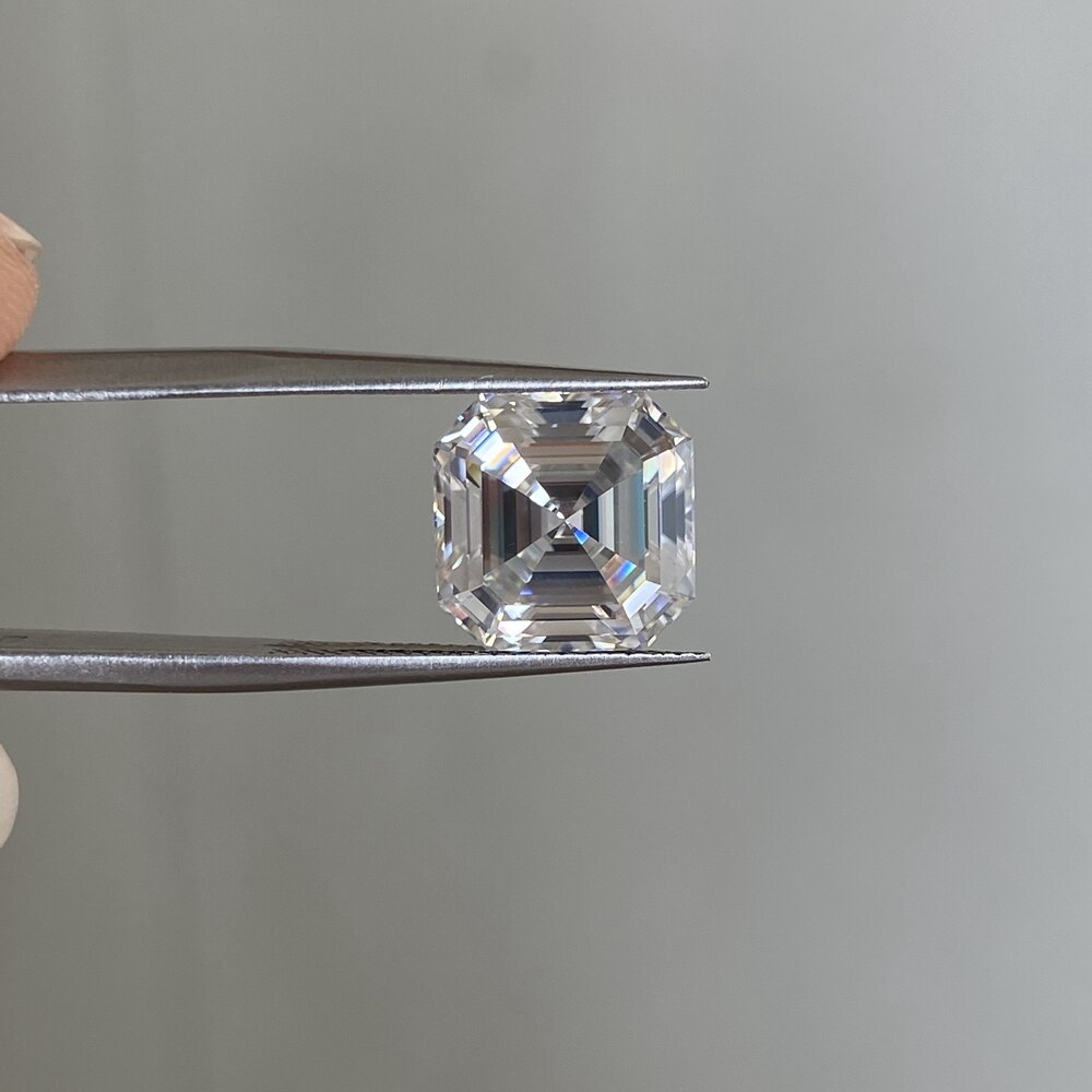 Meisidianischer 6 x 6mm asscher-schliff, gh vvs 1 moissanit-diamant