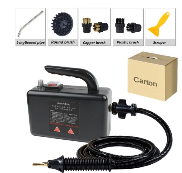 Machine de nettoyage Mobile haute température 2600W 1.8M, nettoyeur à vapeur, stérilisation à pompage automatique, désinfection: Basic model Black