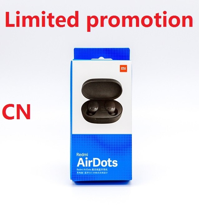 bluetooth earphone Xiaomi Redmi Airdots TWS Bluetooth 5.0 Earphone Stereo Wireless Active Noise Cancellation With Mic: cn promotion