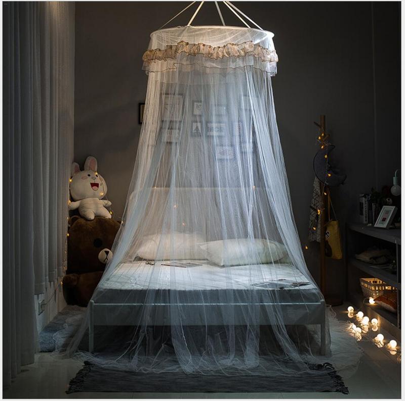 2.5M Children Summer Mosquito Net Portable 360 Degree Rotating White Crib Netting for Baby Child Kids Bed Canopy Tent: Default Title