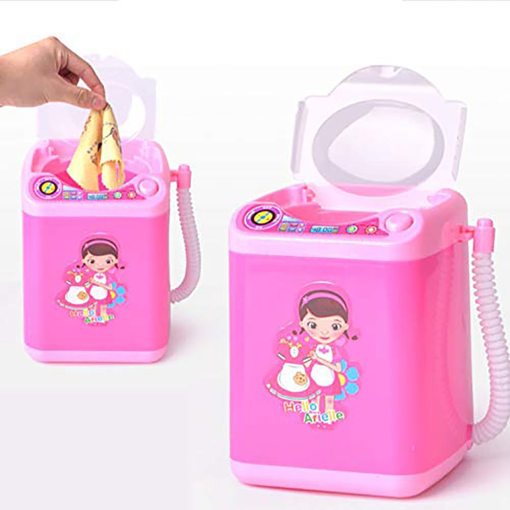 Máquina lavadora para limpieza de brochas de maquillaje para niños, juguete automático de simulación de 11CM