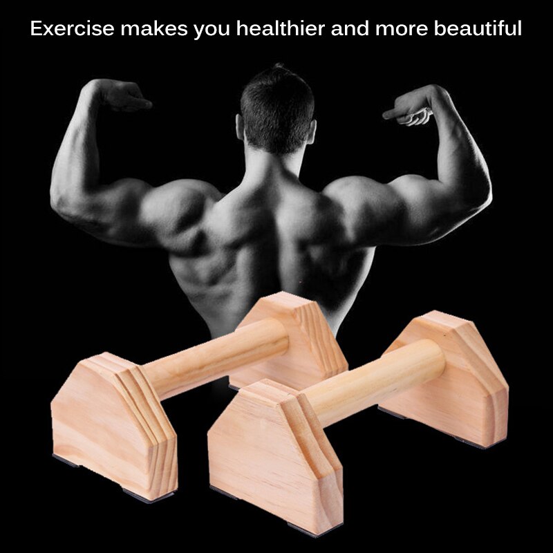 Fitness Push-Up Stands Bars Sport Gym Exercise Training Chest H Shaped Wooden Calisthenics Handstand Parallel Bar Double Rod