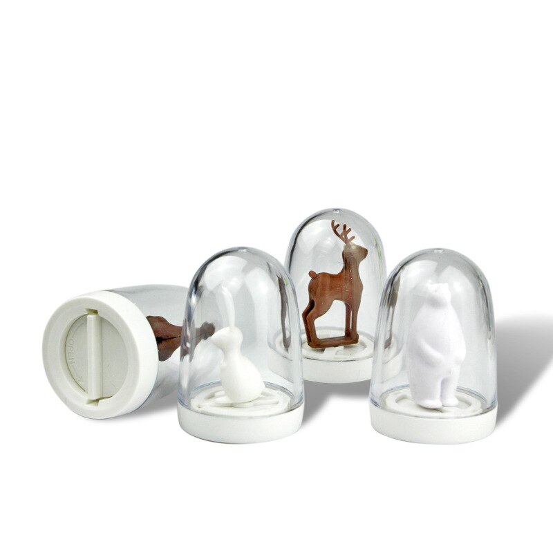 4PCS/SET Cute Seasoning Box Plant Animal Seasoning Bottles Kitchen Spice Storage Bottle Plastic Spice Jar Box