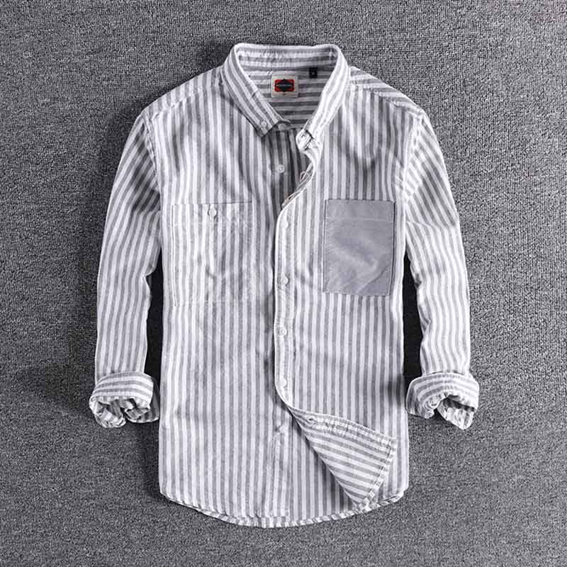 Vintage SHIPS JAPAN Striped Long Sleeve Tee Shirt Made In USA main image 1