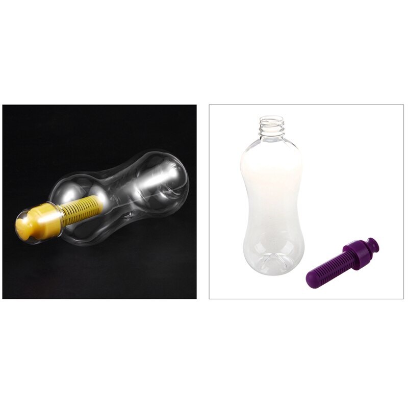 2X550Ml Outdoor Water Bobble Hydratatie Filter Fles Gefilterd Drinken, Paars & Geel