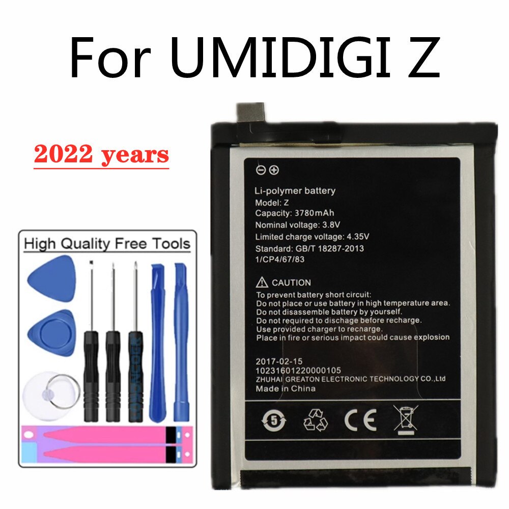 Original Battery For UMI Umidigi F1 Play F2 A9 / A7 / A5 / A3 / A1 Pro Z2 Z Touch One Max One Pro Power 3 S2 Pro Lite S3 Pro: Umidigi Z