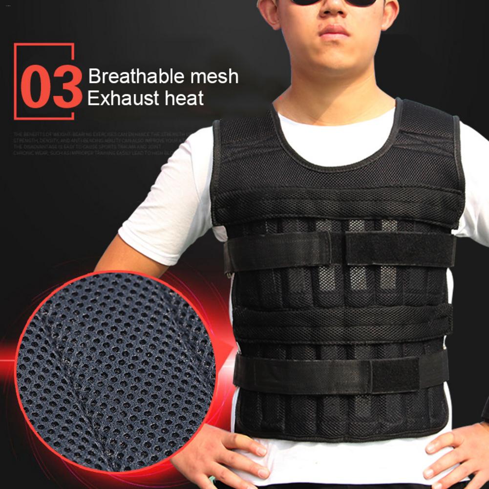 5kg 20kg 60kg Weighted Vest Adjustable Loading Weight Jacket Exercise Boxing Training Waistcoat Weightloading Vest