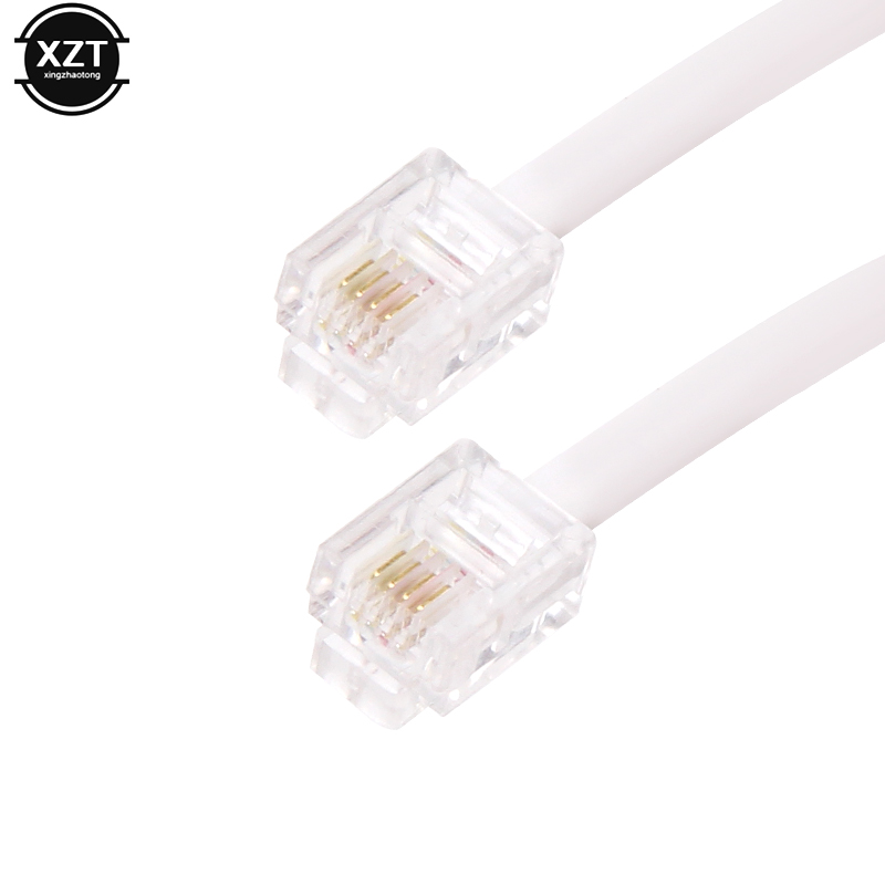 3/6/9/12/15/30M RJ11 64C Telephone Extension Cable Telephone Cable Two Core Telephone Cable Finished phone line