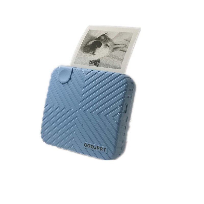 GOOJPRT – papier Photo thermique Transparent, durable, vrai, 58mm, Bluetooth, autocollants pour imprimante Photo, application gratuite: New Model Blue