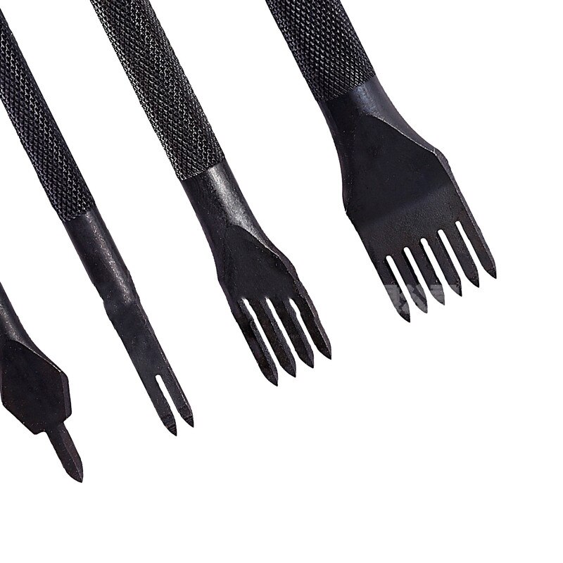 3mm 4mm 1/2/4/6 Prong Inch Chisel Leather Craft Tools Hole Punch Lacing Stitching Perforate Leathercraft Hole Puncher In Belts