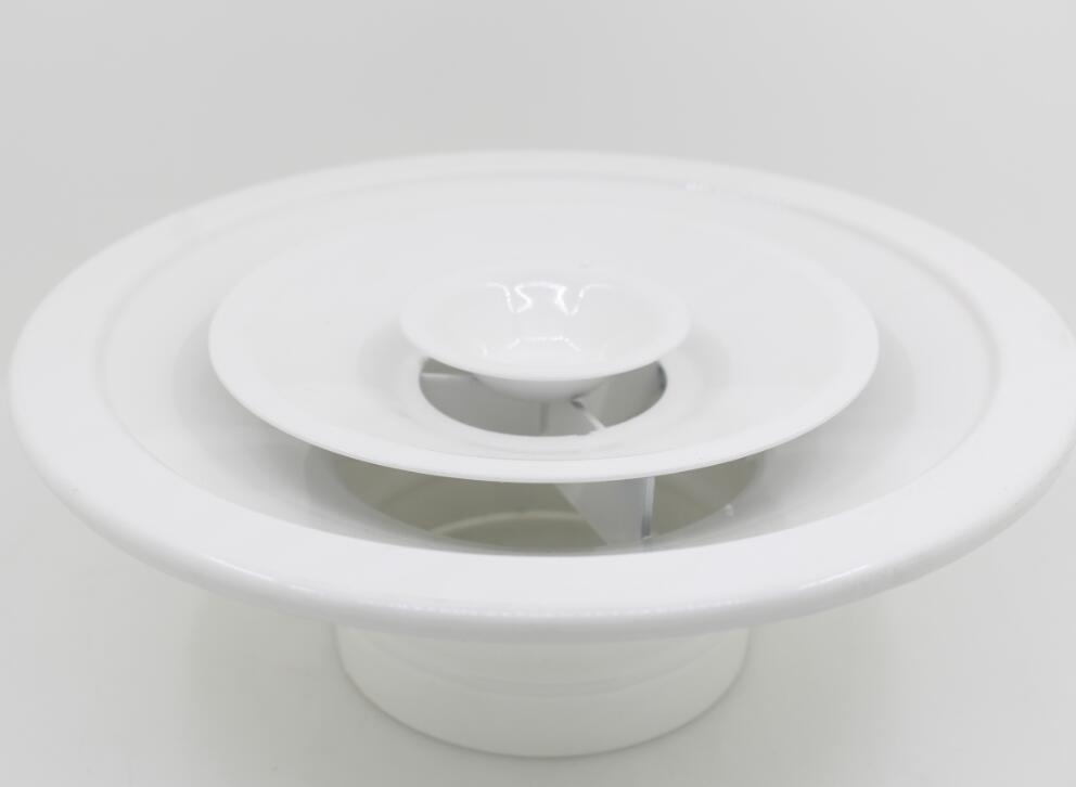 Difusor redondo de aleación de aluminio, cubierta de Ventilación ajustable de 100-250mm, rejilla para ventilación de aire