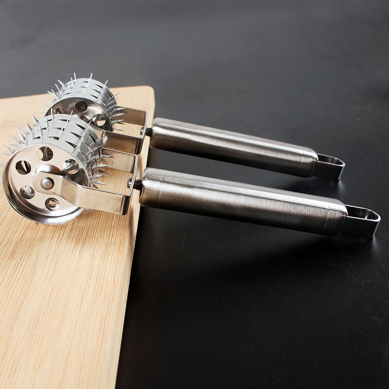 1Stck 304 Edelstahl verlieren Fleisch Tenderizers Küche Fleischwolf Steak Fleisch Rad Heimat Küche Steak klopfen-seitige artefakt