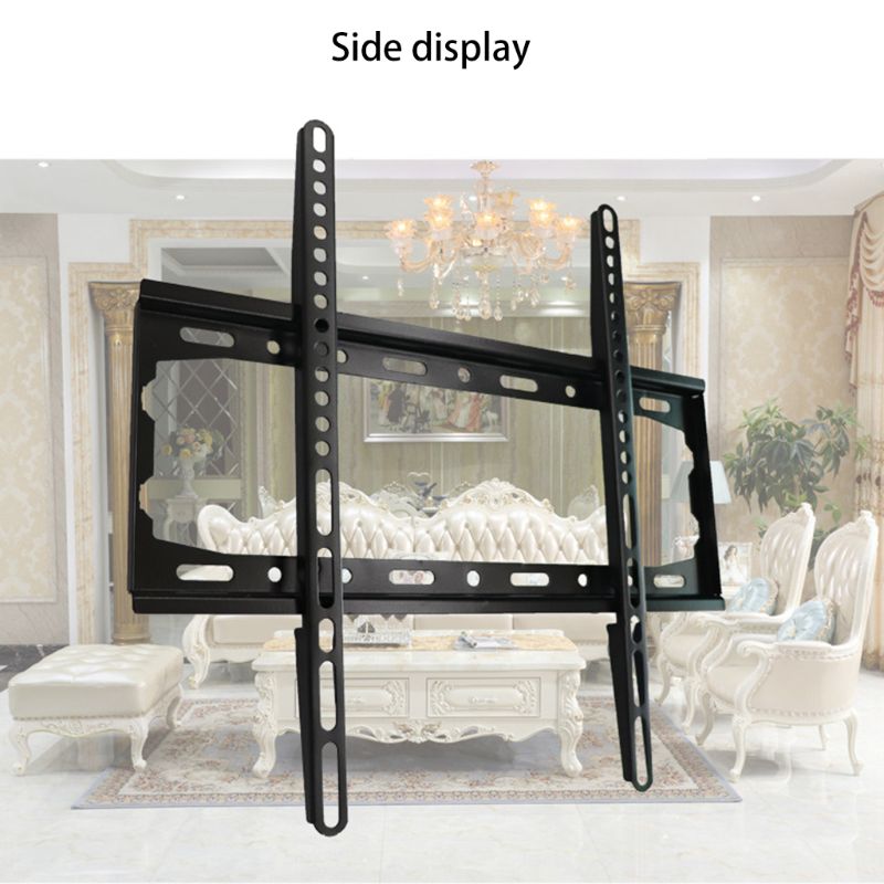 Black 26 to 55 inch Screen TV Wall Mount with Adjustable Tilt and Entertainment Shelf | Floating AV, DVD Shelving