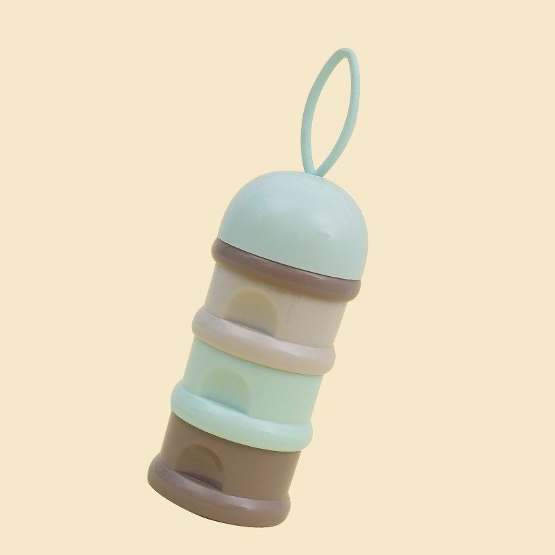 3 Layer Container for Mixture Bottle Feeding Baby Formula Breast Milk Power Storage Mix Dispenser babies Food Portable Kids Box: Light Green
