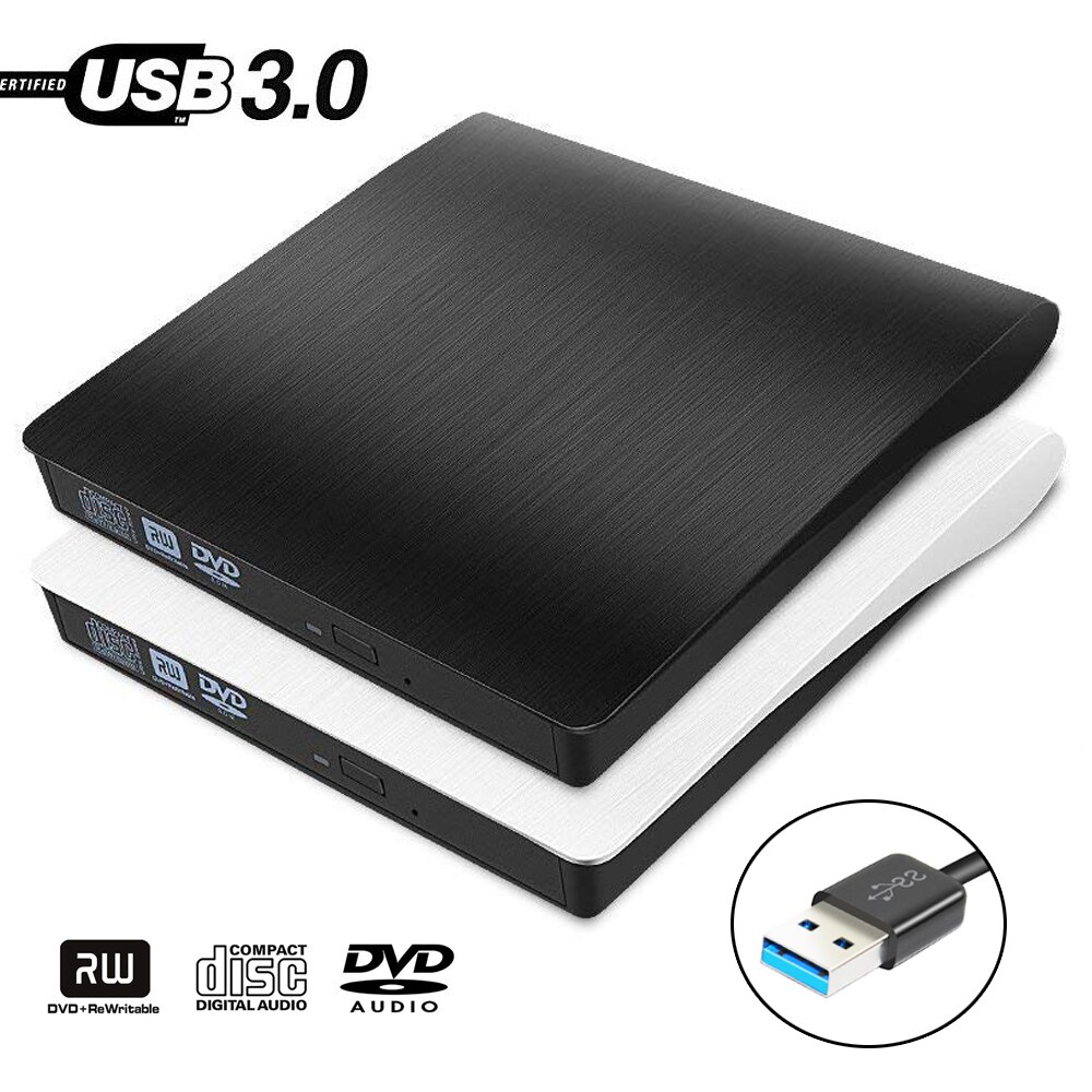 Reproductor de CD/DVD ROM externo con USB 3,0, Unidad óptica, lector de DVD RW, grabador para Jumper Thinker, ThinkPad, ordenador portátil y PC