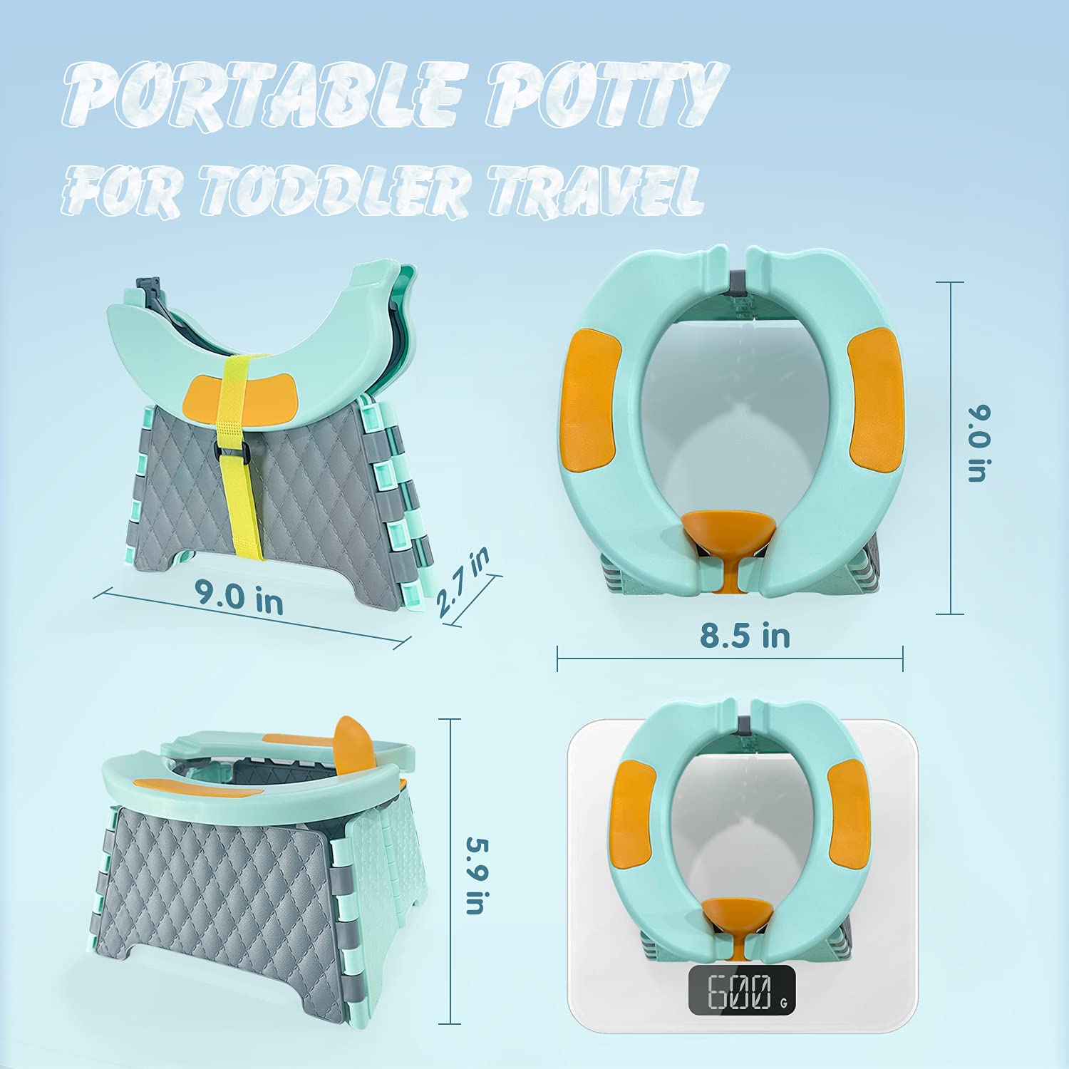 Pot Portable de voyage pour enfant en bas âge, siège de formation, siège de pot pliable, pot de voyage, voiture, toilette d&#39;urgence, extérieur