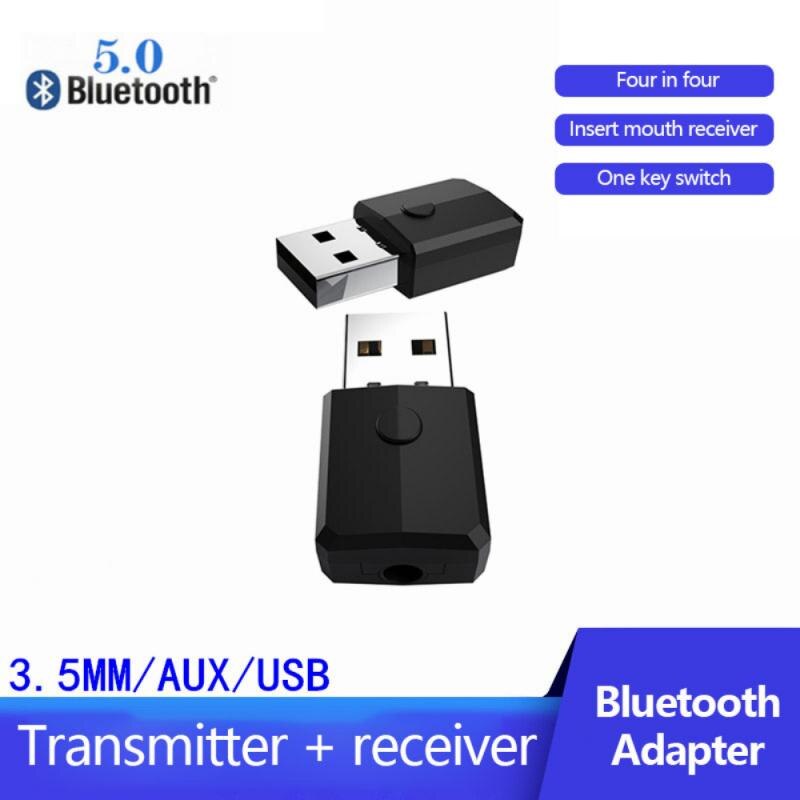 USB Bluetooth transceptor Bluetooth5.0 adaptador 3,5mm Audio línea Bluetooth enchufe del transceptor-en recepción 4 en 1 Adaptador Bluetooth