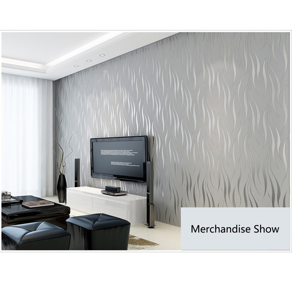 Thuis Moderne Damast Decoratie TV Achtergrond 3D Reliëf Slaapkamer Non Woven Cover Roll DIY Golvend Patroon Woonkamer Behang