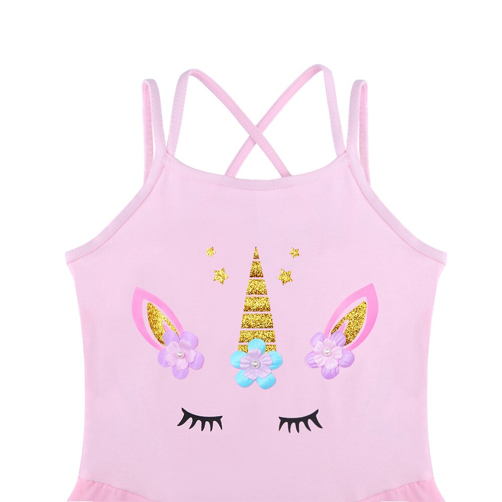 Baohulu Meisje Mouwloze Ballet Jurk Cartoon Print Ballet Tutu Praktijk Prestaties Gymnasitics Turnpakje Sales Ballet Kostuum