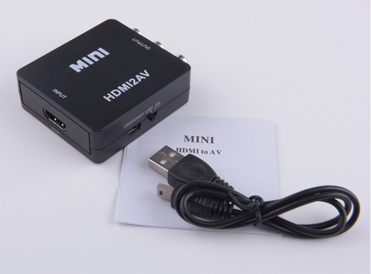 MINI HDMI Input to AV Output Video Converter Adapter Digital HDMI to RCA Composite Video Audio HDMI2AV