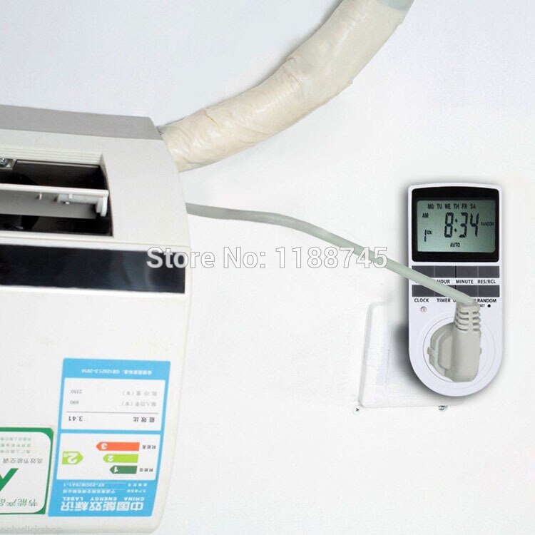 Plug-in digital timer switch med stor lcd display , 7 dagars programmerbar uk plug