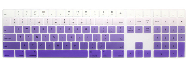 Magic Keyboard with Numeric Keypad MQ052LL/A A1843 Soft Silicone Skin Keyboard Cover For Apple Magic Keyboard: WHITE