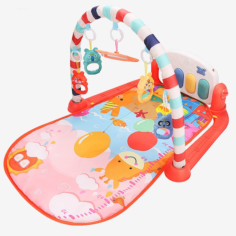 Baby Play Mat GYM Baby Toys Educational 0 12 Months Activity Playmat Musical Piano Infant Baby Learning Toys Newborn Carpet: Red     CJL